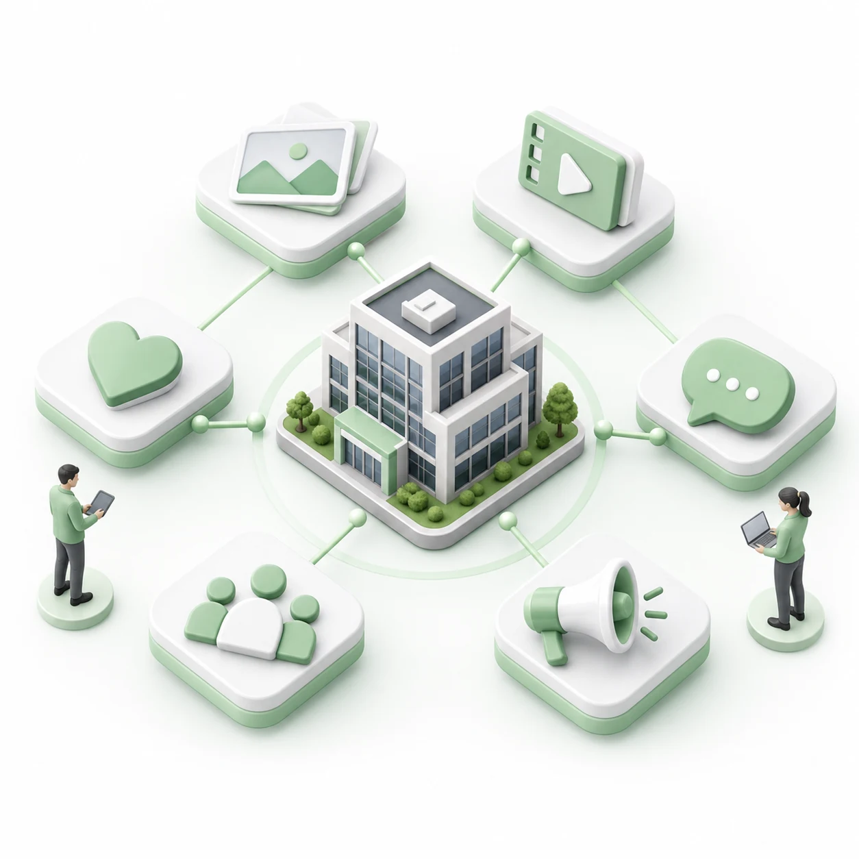 Olympus Cleaning - Social hub and community connections
